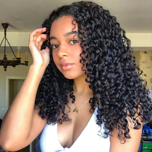 14-24Inches Pixie Bouncy Afro Kinky Curly Human Hair 3/4 Bundles Deal 100% Virgin Raw Hair Extension Double Drawn Wholesale 15A