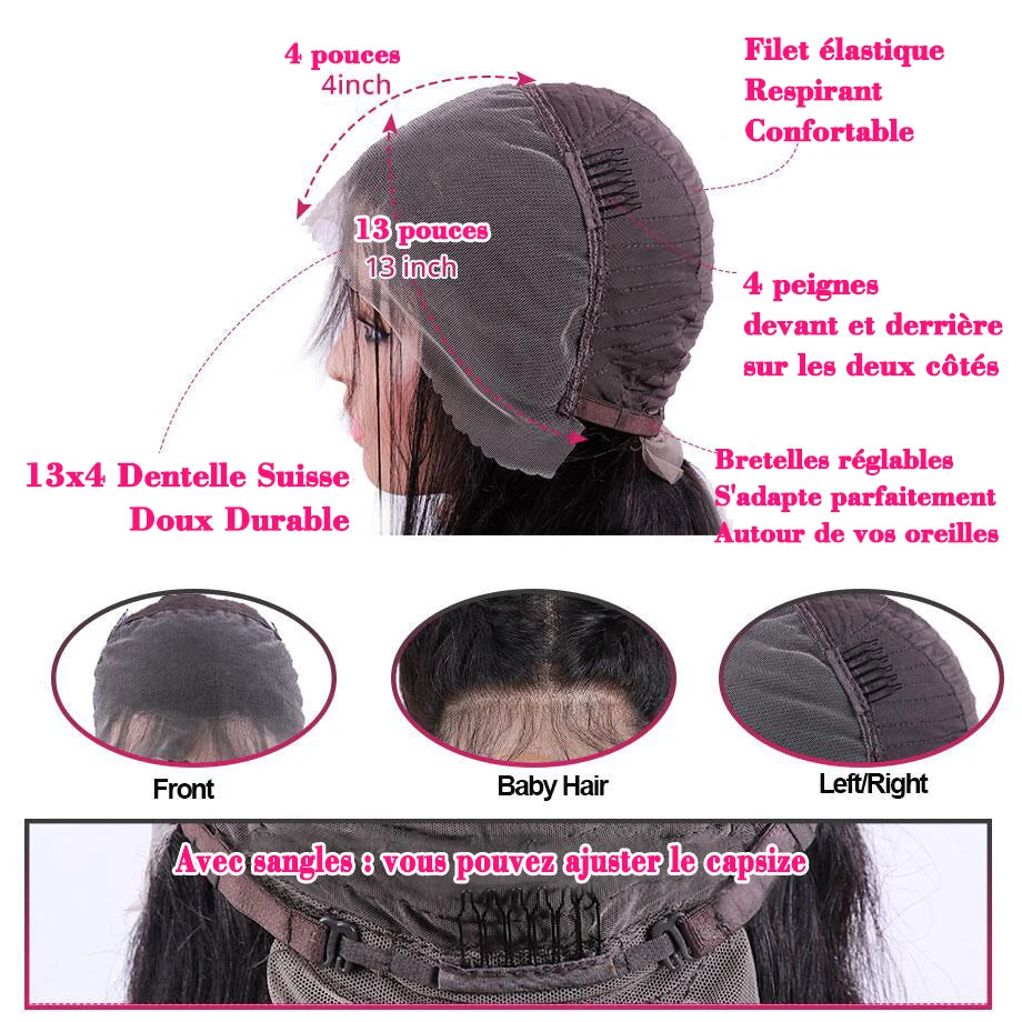 180% Body Wave Lace Front Wigs 360 Lace Wigs HD Lace 13x6 Brazilian Wigs For Women PrePlucked 13x4 Lace Frontal Human Hair Wigs