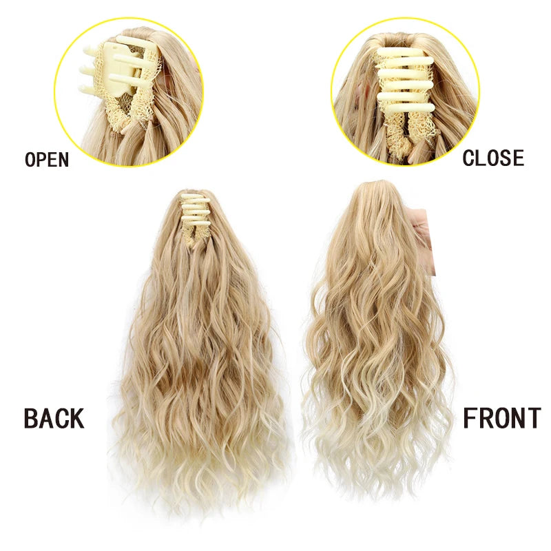 14inch Synthetic Women's Wavy Claw-Clip Ponytail Extension Easy-to-Wear Versatile Style for Instant Beauty For Women