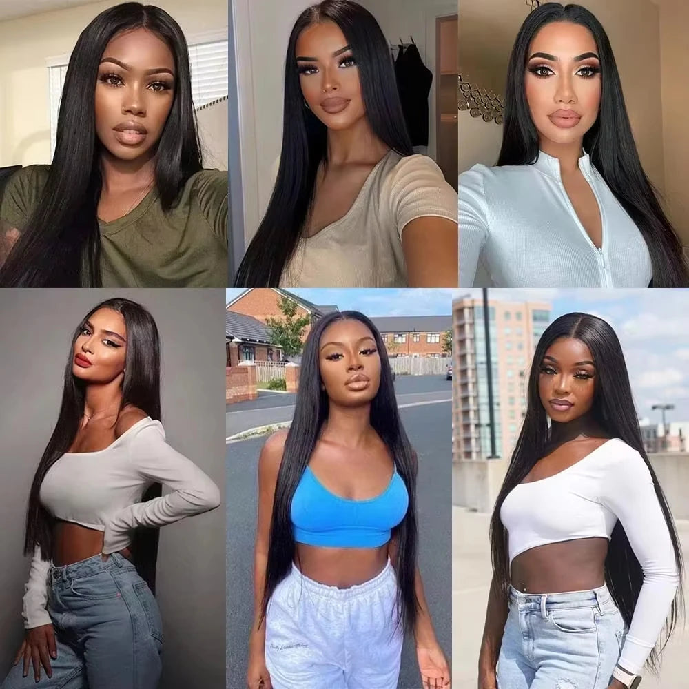 16A Straight Bundles 100% Human Hair Brazilian 30 40 Inch Raw Virgin Unprocessed 3 4 5 6Bundles Extensions Bone Straight Bundles