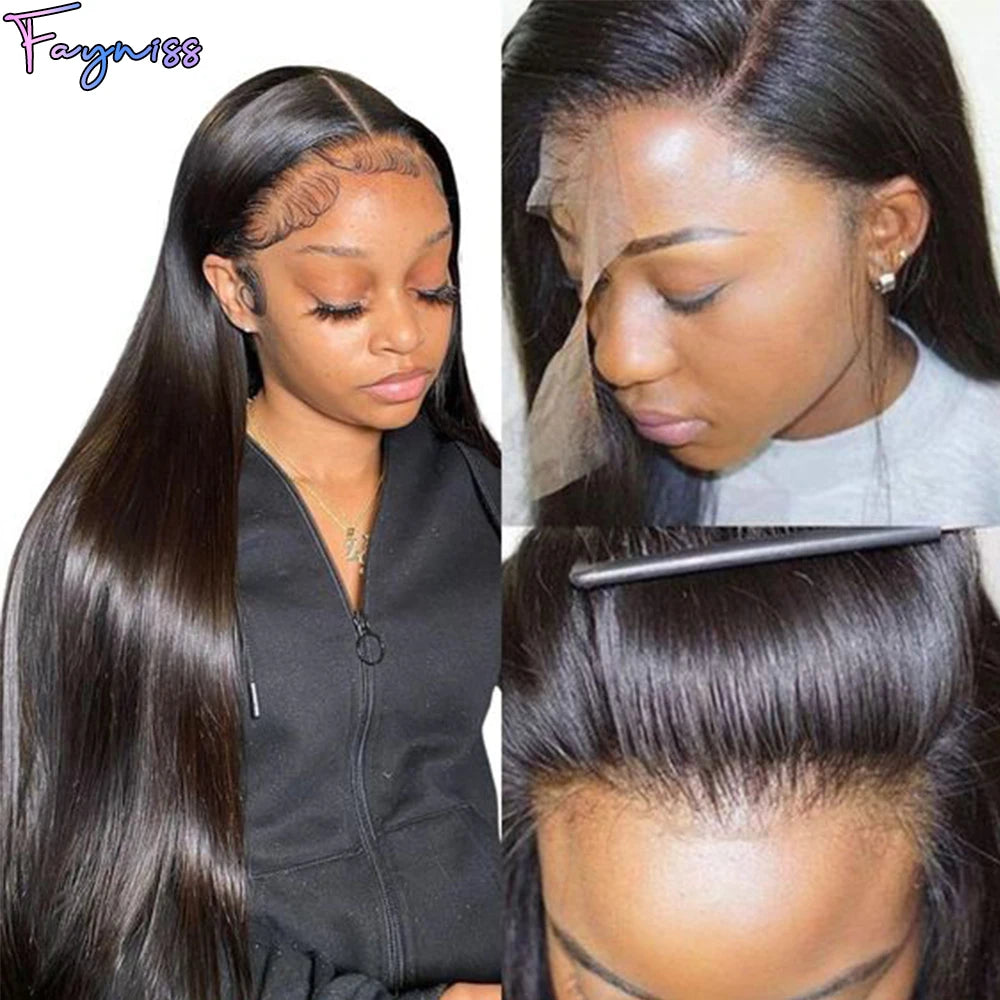 13x6 Lace Frontal Wigs Human Hair For Women Pre Plucked Straight Human Hair Wig 13X4 Lace Front Human Hair Wig For Women