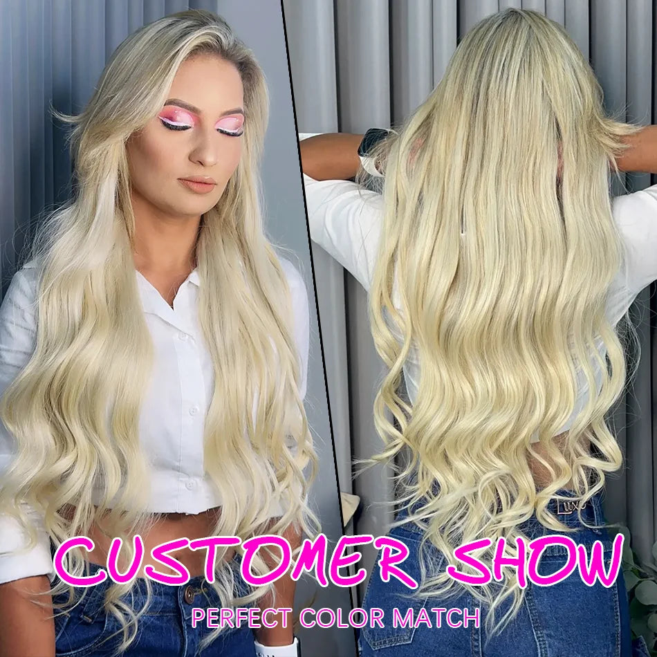 100% Real Human Hair Bulks 613 no Weft Honey Blond Hair Extensions Vietnamese Virgin Hair Straight Weaving Hair for Braiding