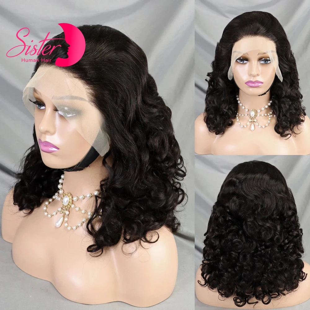 12A Double Drawn 350# Ginger Orange Spring Bouncy Curly Human Hair Wigs 13x4 Lace Frontal Curly Hair Wigs 250% Density for Women
