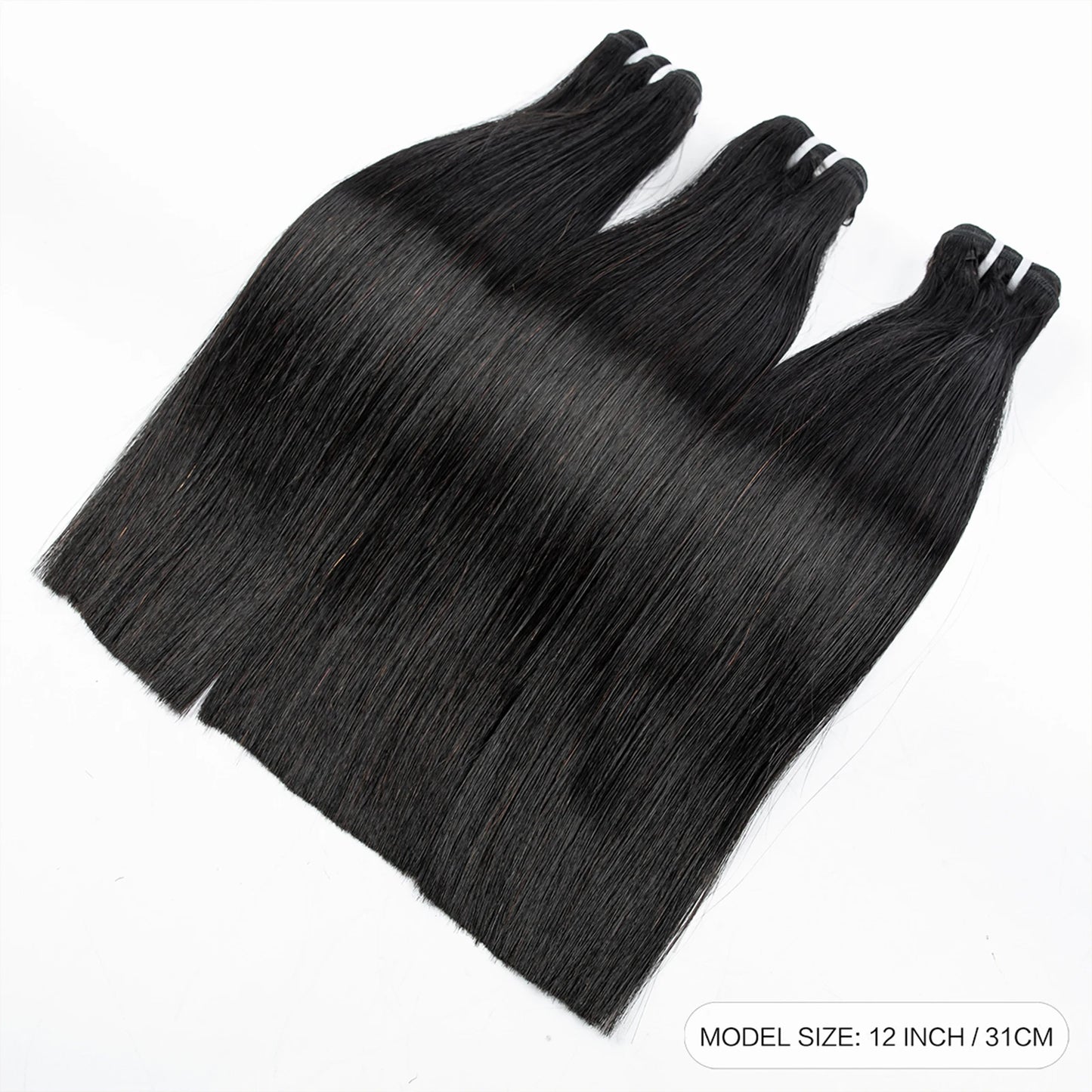 16A Vietnamese Virgin Hair Double Drawn Bone Straight Hair Bundles with 2x6/5x5 HD Lace Closure 100% Raw Human Hair Bundles