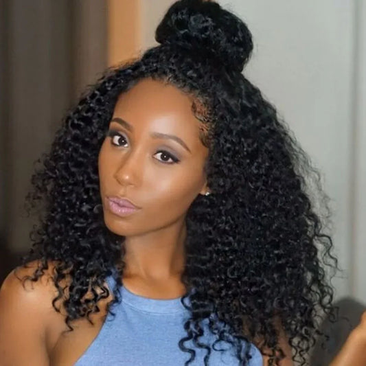 Short Kinky Curly Bob Frontal Wig 12A Malaysian Lace Front Human Hair Wigs Wet And Wavy Water Wave Bob Wig 13x4 Frontal Wig Remy