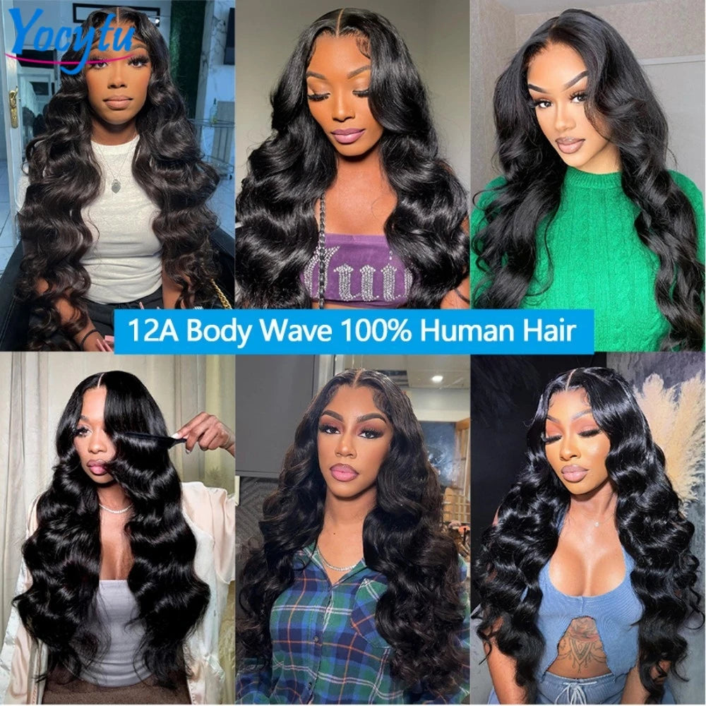 2x6 HD Lace Closure Human Hair Bundles With 4X4 5x5 Closure 20 22 24 Inch Body Wave Bundles Human Hair 3 Days Delivery France