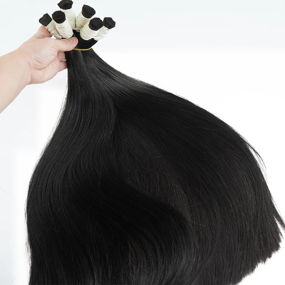 14A Grade 100% Real Natural Hair Extension Straight Human Hair Bundles No Weft Natural Black Bulks Blonde Brazilian Hair