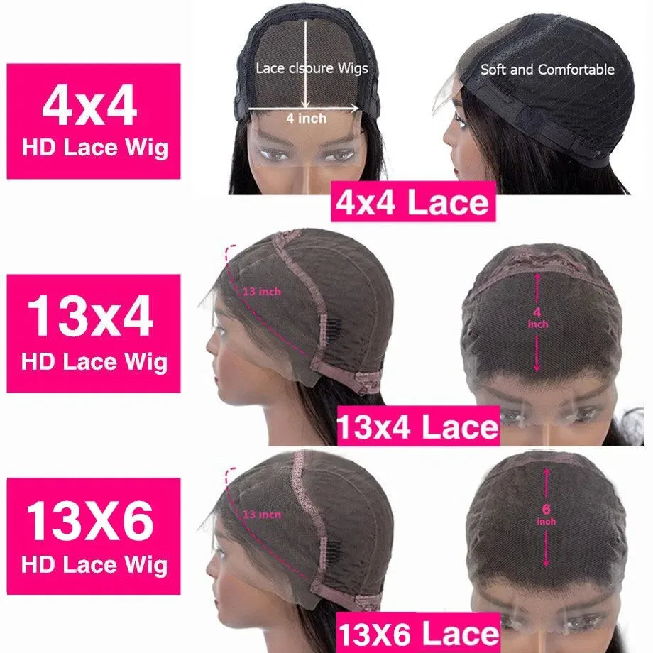 180% Body Wave Lace Front Wigs 360 Lace Wigs HD Lace 13x6 Brazilian Wigs For Women PrePlucked 13x4 Lace Frontal Human Hair Wigs