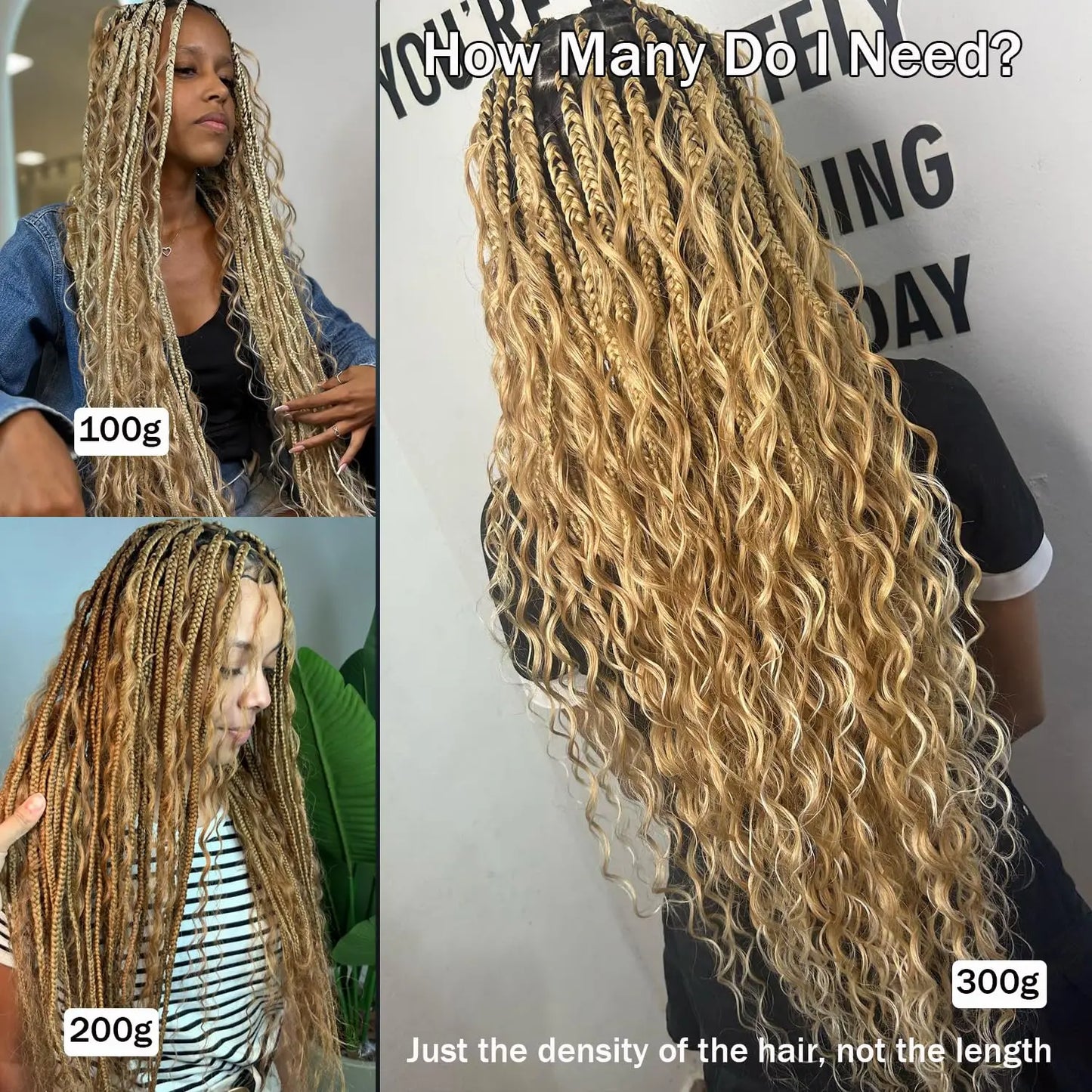 V Beauty Human Hair for Braiding Deep Wave #27 Honey Blonde Bulk Human Hair Bundles No Weft Hair Bulk for Women Hair Extensions