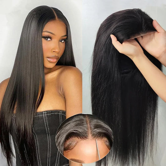 Wear And Go 6x4 Bone Straight Glueless Wig Human Hair Ready To Wear Brazilian 9x6 7x5 Lace Closure Wigs For Women Preplucked