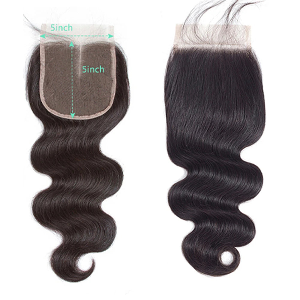 24 Inch Body Wave Closure 4x4 5x5 Transparent Lace Closure Human Hair PrePlucked Baby Hair 2x6 HD Lace Closure 3-5 Days Delivery