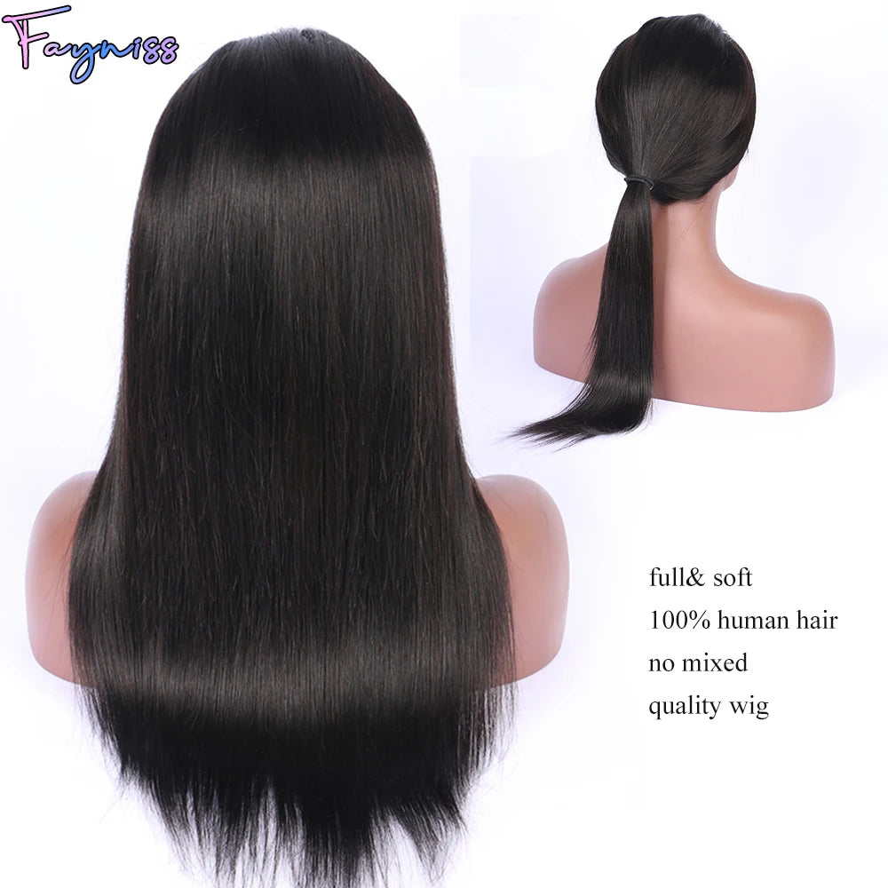 13x6 Lace Frontal Wigs Human Hair For Women Pre Plucked Straight Human Hair Wig 13X4 Lace Front Human Hair Wig For Women