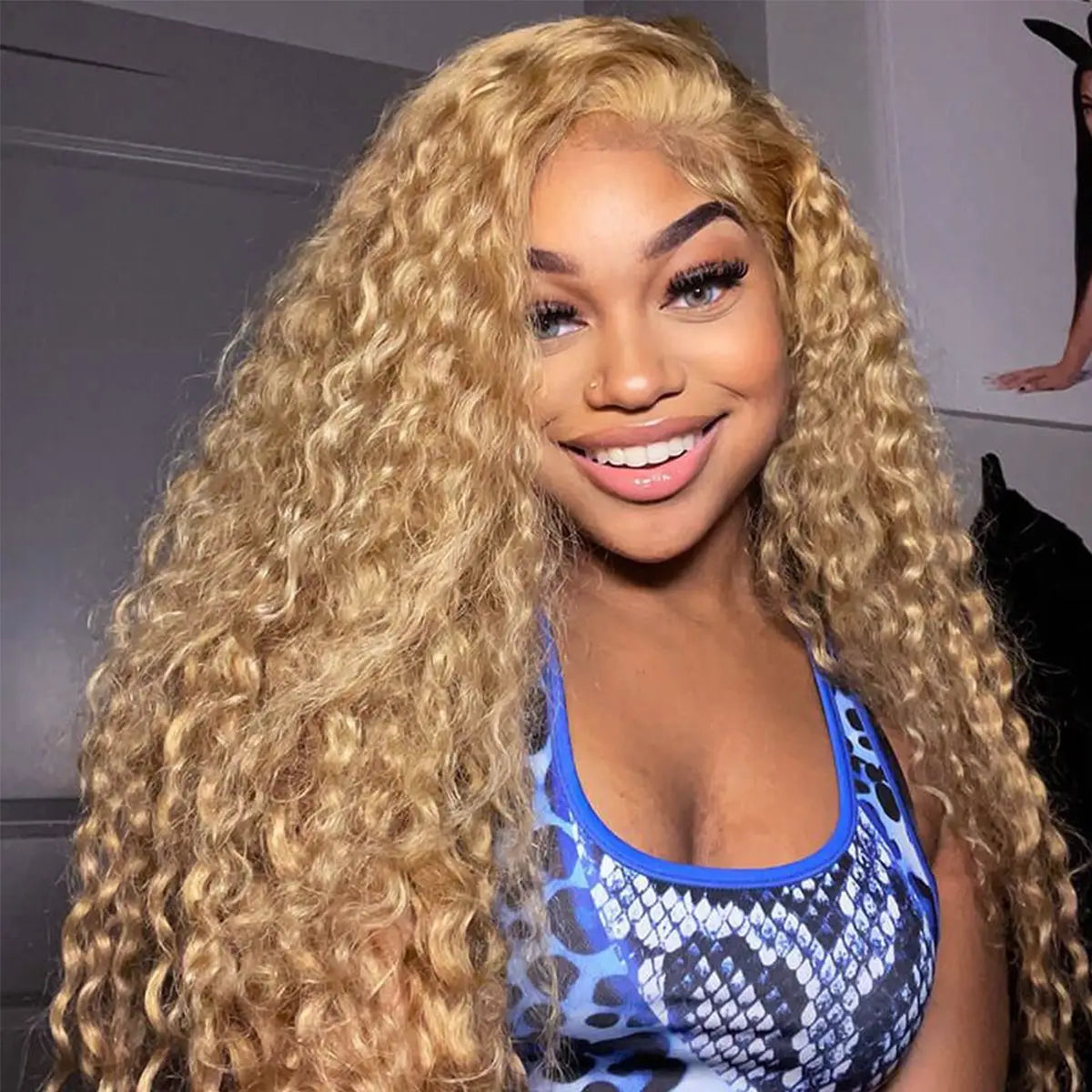 Blonde Human Hair Wig 250 Density 36 Inch Lace Front Human Hair Wig 13X6 Deep Wave Frontal Wig Brazilian Human Hair Colored Wigs