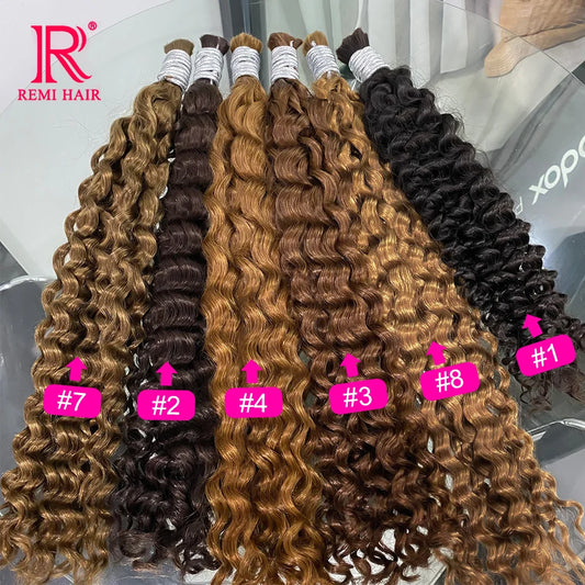 100% Human Hair Extensions for Braiding Natural Hair Weaving Loose Deep Beautiful Unprocessed Curly No Weft Vietnamese Hair Bulk