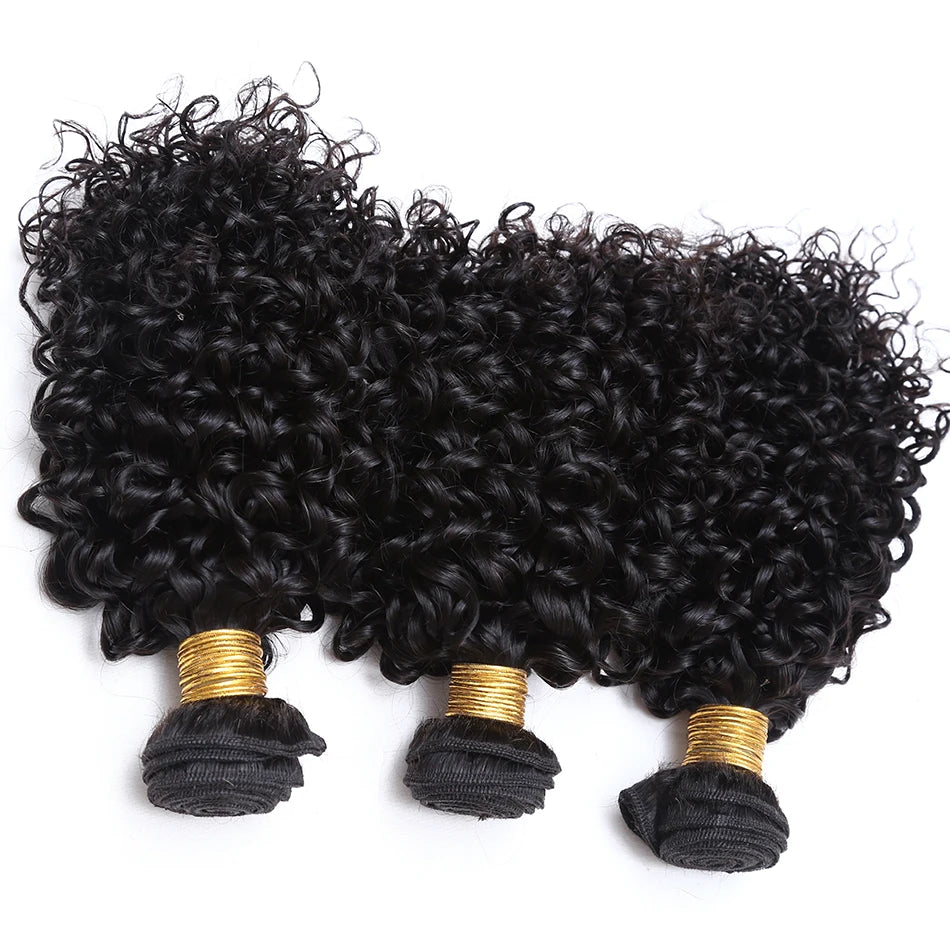 Wholesale Short Unprocessed 100% Human Hair Kinky Curly Virgin Brazilian Hair Per Bundles Natural Black 100Gram 1/2/3/4 pcs Deep