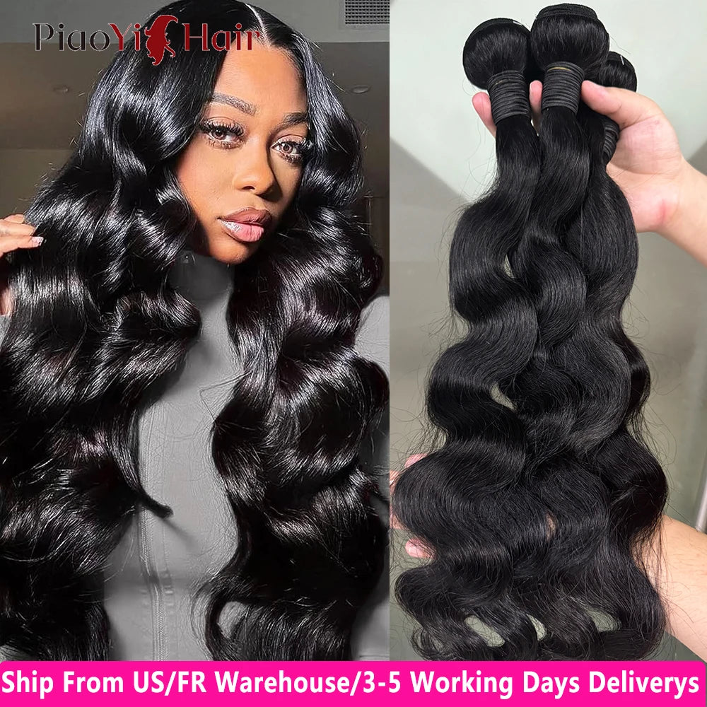 12A Double Drawn Body Wave Human Hair Bundles 100% Human Hair Brazilian Virgin Human Hair Extensions For Women Cheap  Human Hair