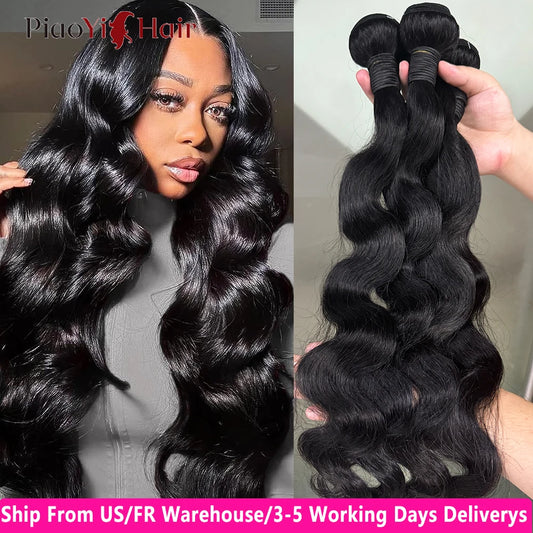 12A Double Drawn Body Wave Human Hair Bundles 100% Human Hair Brazilian Virgin Human Hair Extensions For Women Cheap  Human Hair