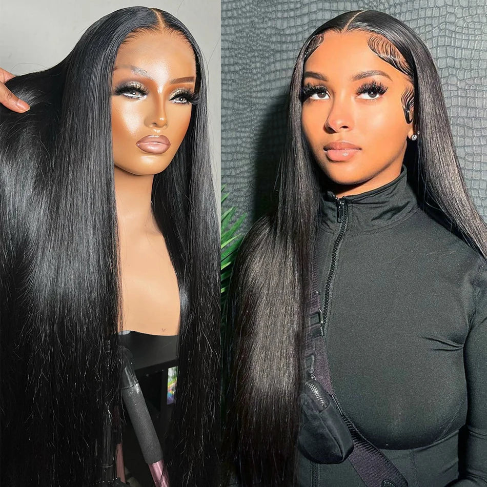 30 32inch Straight Lace Front Human Hair Wig 13x4 13X6 Transparent Lace Frontal Wig Brazilian 5x5 Closure Cheaper Wigs For Women