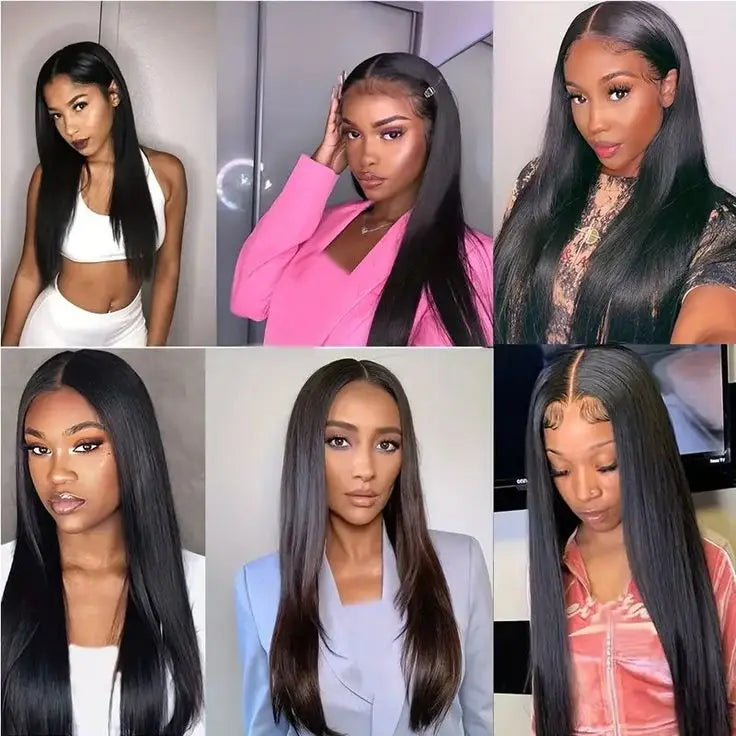 Human Hair Bundles Natural Human Hair Weave Brazilian Hair Extensions Bone Straight  26 28 30Inch 1/3/4 Bundles 50g Double Weft