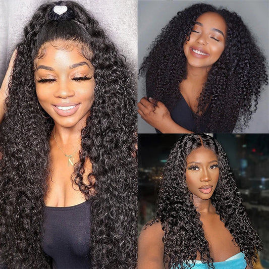 Brazillian Kinky Curly Hair Bundles With Closure Remy Human Hair Weave 3 Bundles with Closure Human Hair Extension capelli umani