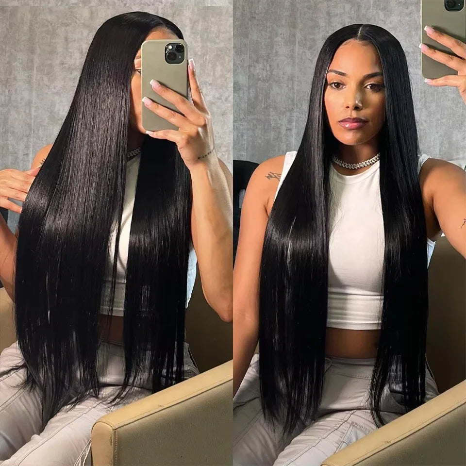 28 30 36 40 Inch Bone Straight 100% Real Human Hair Straight Human Hair Bundles Raw Hair Bundles Brazilian Hair Weave Extensions