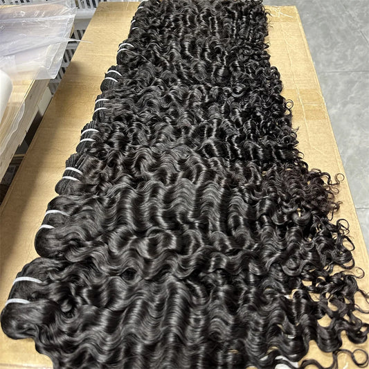 Original Real Burmese 3C4A Curly Human Hair 4 Bundle Deals Weft Extensions Burmese Curly Raw Human Hair Bundles Weave Full Head