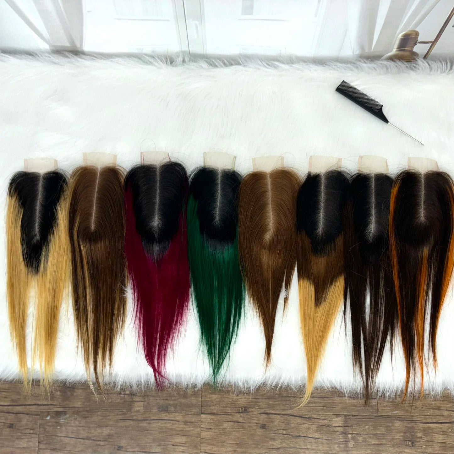 2X6 Lace Frontal Colored Vietnamese Human Hair Bundles and Closure Double Drawn Ombre Color Remy Human Hair Extensions