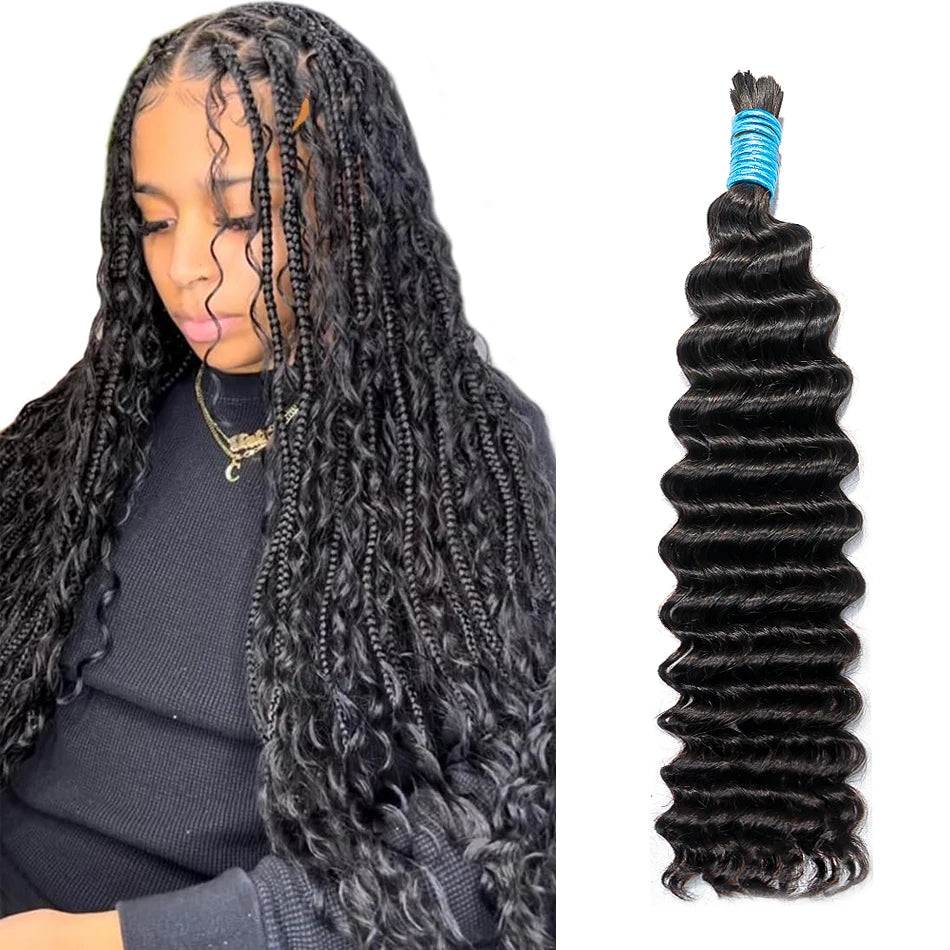 100% Virgin Human Hair Bulk Extension Loose Body Wave Bulk Weaving For Braiding Unprocessed No Weft Straight Deep Wave Hair Bulk
