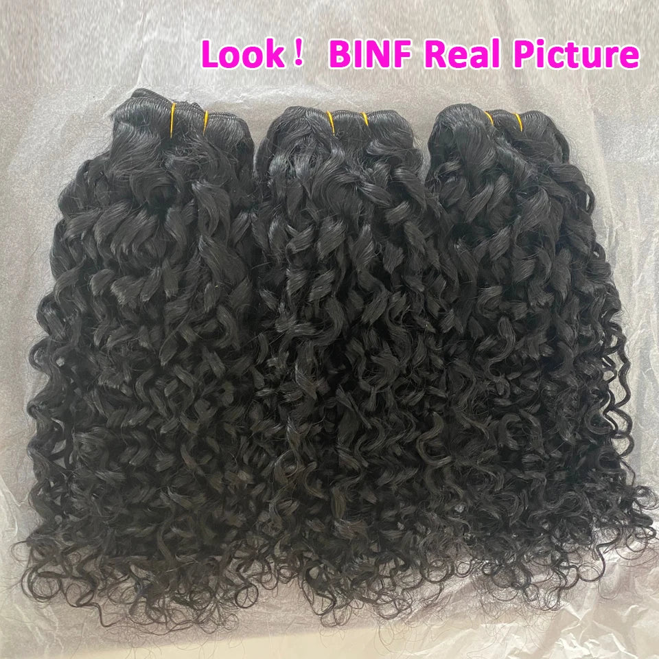 10"-26" Pissy/Funmi/ Burmese Pixie Curly Brazilian Human Hair Weave 1/3/4 Bundles Deal Hair Extension Raw For Women Double Weft