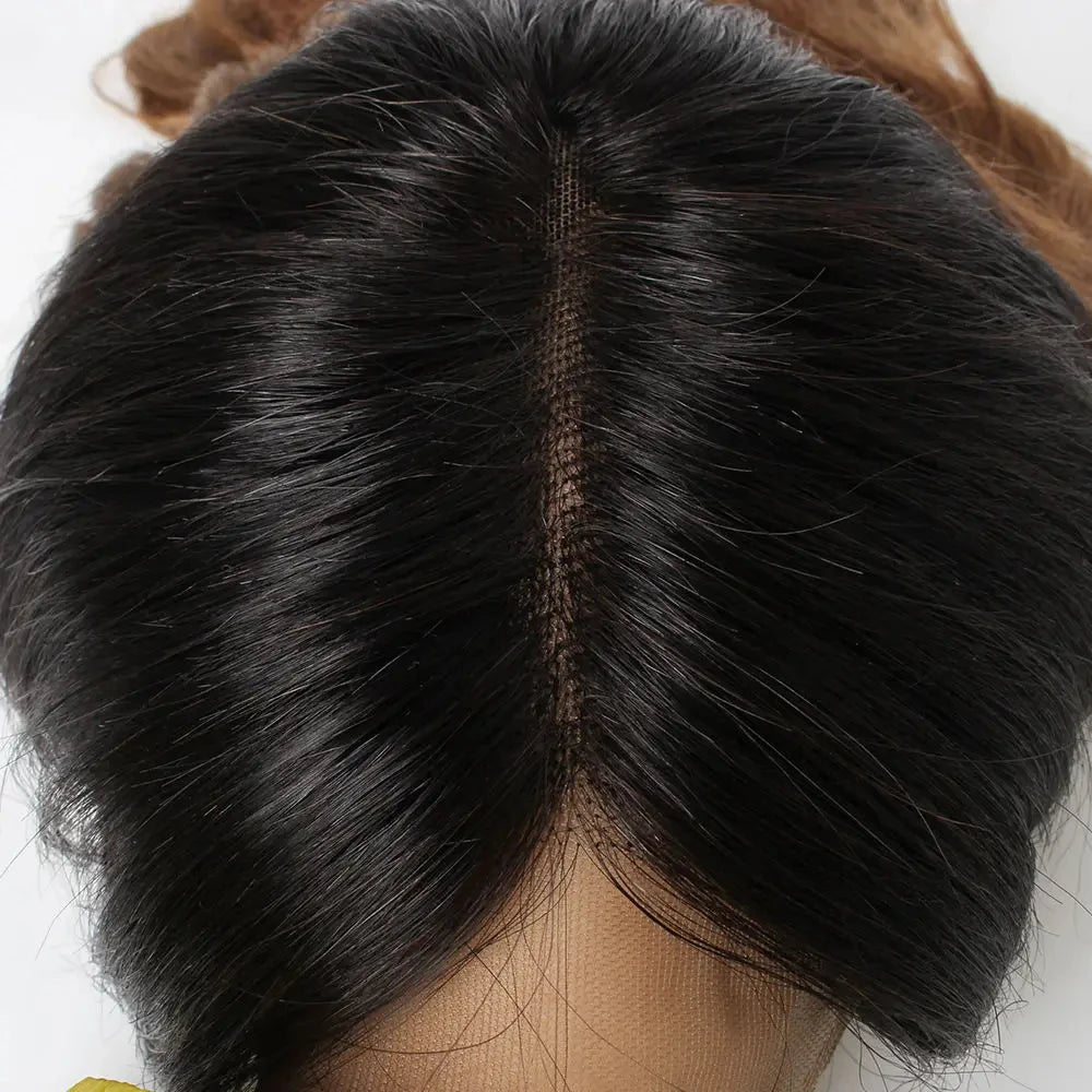 1B 30 Body Wave Wig Ombre Honey Blonde Human Hair Wigs 4x4 Lace Closure Wig 4*1 T Middle Part Wig For Women Pre-Plucked Remy