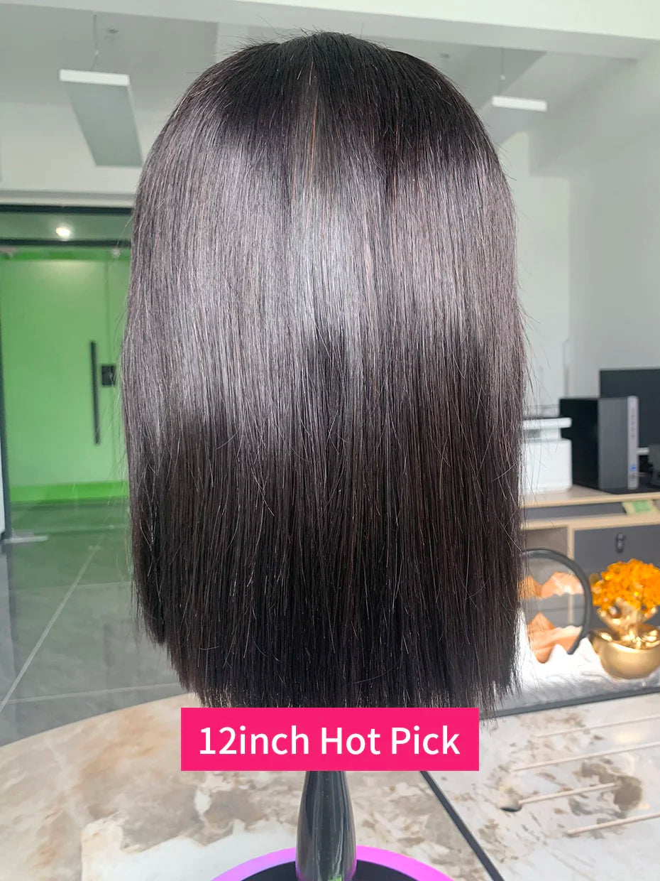 250% 10A Raw Vietnamese Transparent Lace Frontal Wig Human Hair 13x4 13x6 Bob Preplucked Bleached Knots Human Hair Wig for Women