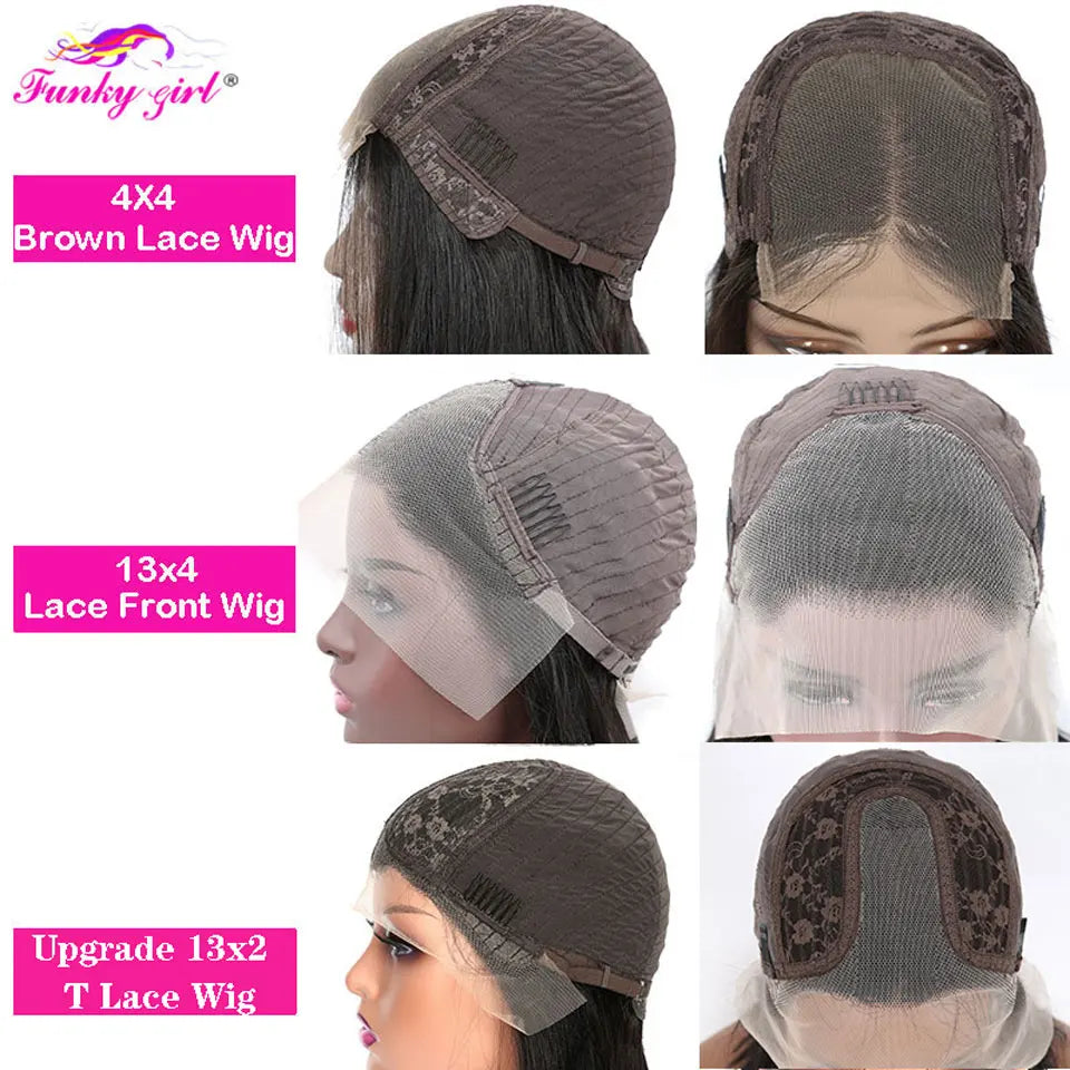 100% Burmese Human Hair Kinky Straight Wigs Transparent Lace 13x6 Lace Frontal Wigs Preplucked Hairline Lace Closure Wigs Cheap