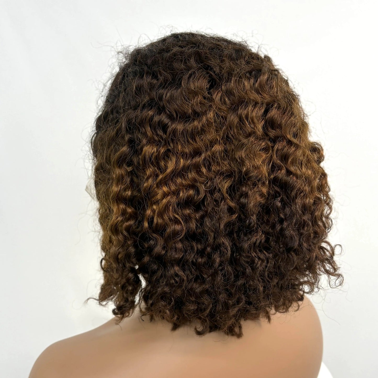 250% Density 4/30/4 Higjlight Ombre Short Water Wave Bob Wig Human Hair Wigs 13x4  Lace Frontal Deep Wave Curly Wig for Women