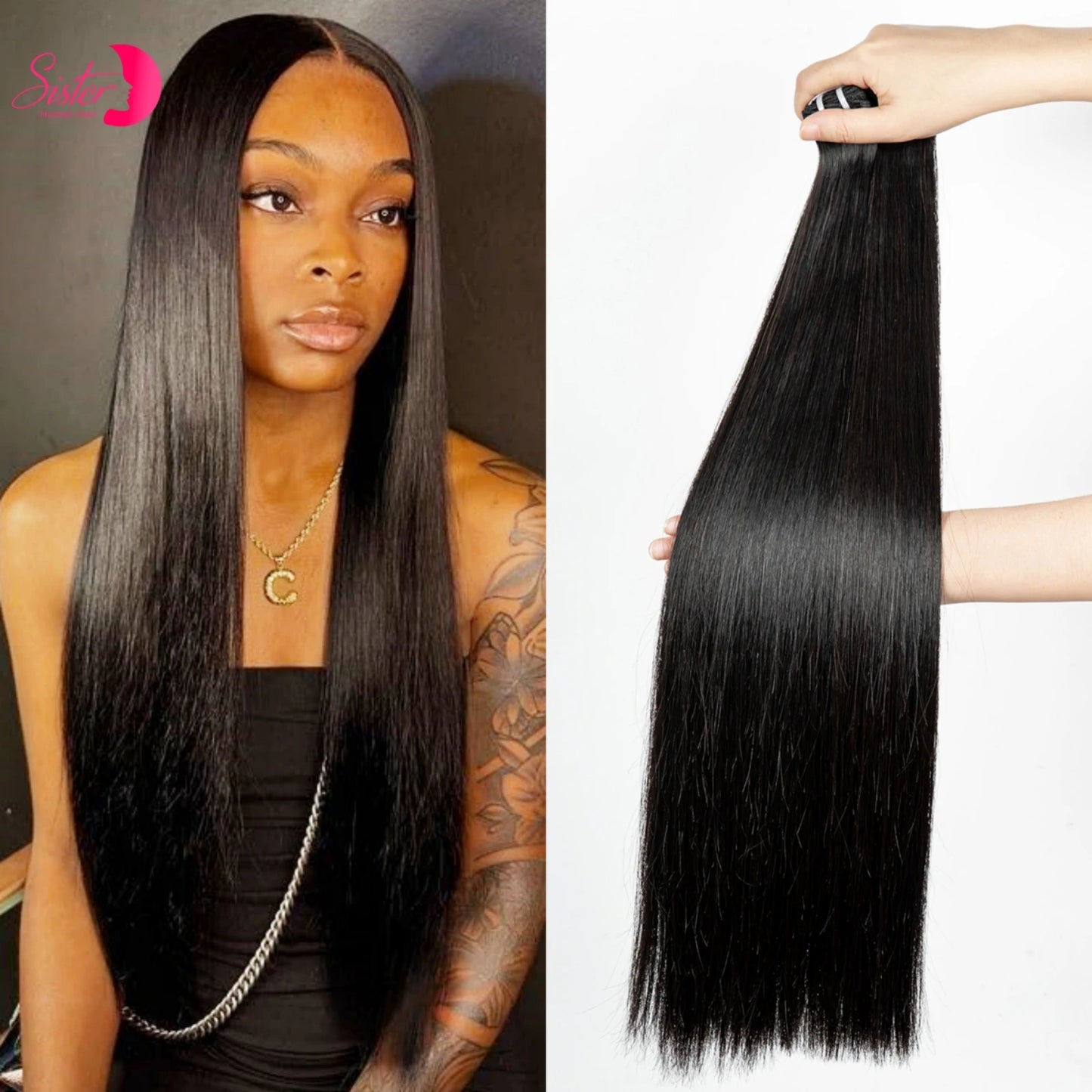 16A Double Drawn Bone Straight Raw Vietnamese Human Hair Bundles 24 26inch 100% Unprocessed Raw Virgin Hair Extensions for Women