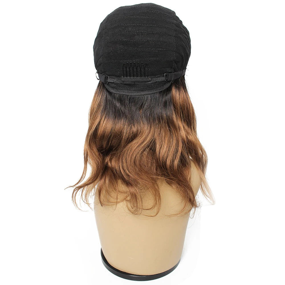 1B 30 Body Wave Wig Ombre Honey Blonde Human Hair Wigs 4x4 Lace Closure Wig 4*1 T Middle Part Wig For Women Pre-Plucked Remy