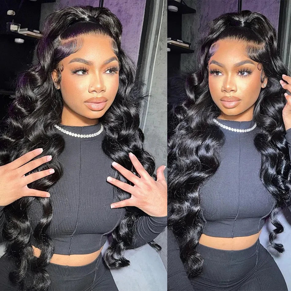 Body Wave 3 Bundles Human Hair With Frontal 13x4 Transparent Lace Frontal 100% Natural Human Hair Extensions Brazilian Real Hair