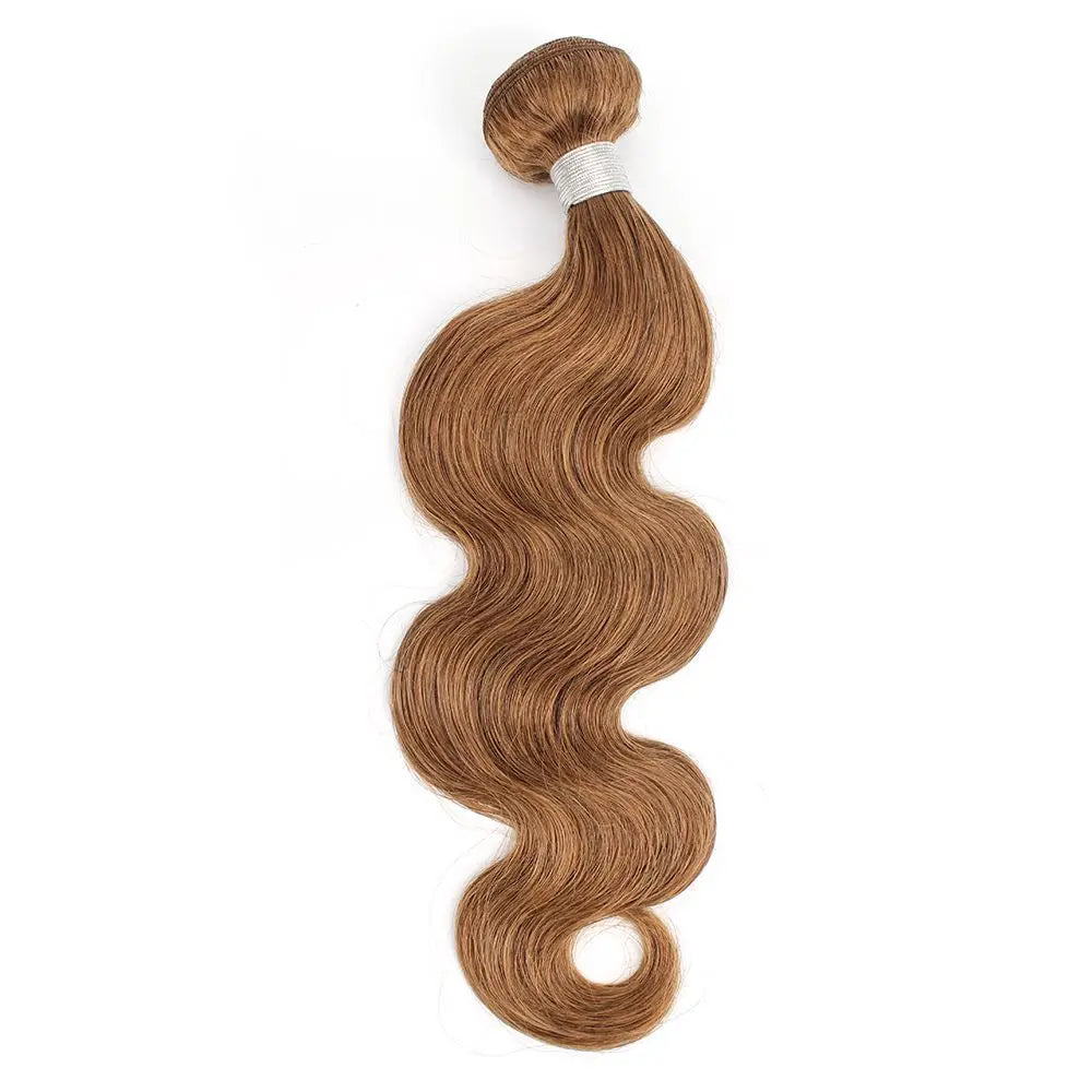 Double Weft Color 8 Ash Blonde #30 #4 Brown Pure Color Remy Human Hair Bundles Extension Body Wave Wholesale
