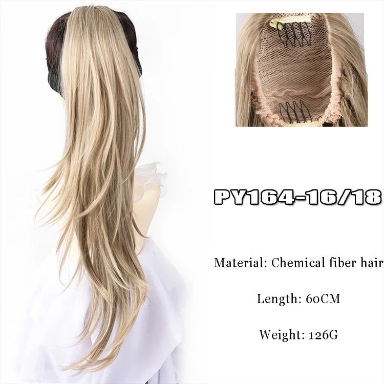 Synthetic Claw Clip In Short Ponytail Curly Pony Tail Clip-on hair False Wig House Pony Extension Hairpiece For Women
