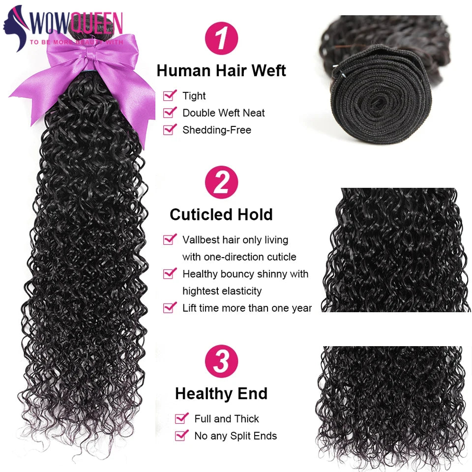 Curly Bundles Human Hair Brazilian Hair Weave Bundles 30 32 Inch 12A Raw Hair Kinky Curly 100% Human Hair Extensions For Women