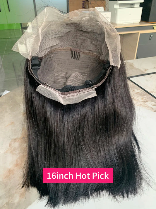 250% 10A Raw Vietnamese Transparent Lace Frontal Wig Human Hair 13x4 13x6 Bob Preplucked Bleached Knots Human Hair Wig for Women