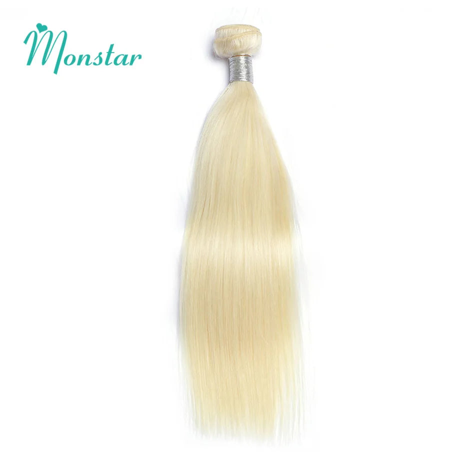 613 Blonde Colored 30 Inch Straight Human Hair Bundles Brazilian Hair Weave Bundles 100% Human Hair Bundles Remy Hair Extensions