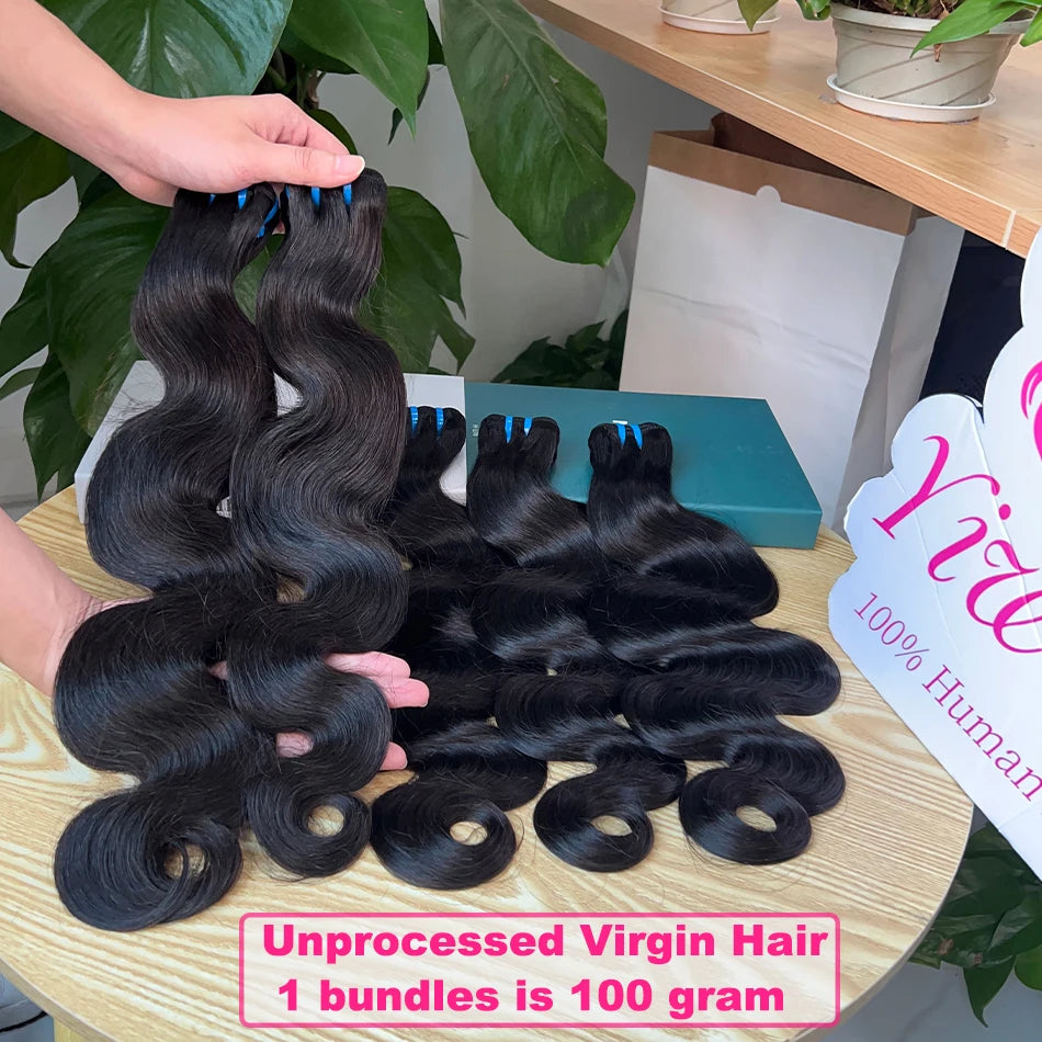 Yiwigs 15A Grade Body Wave 100% Raw Virgin Human Hair Bundles Unprocessed Vietnamese Hair Weave Extensions For Women