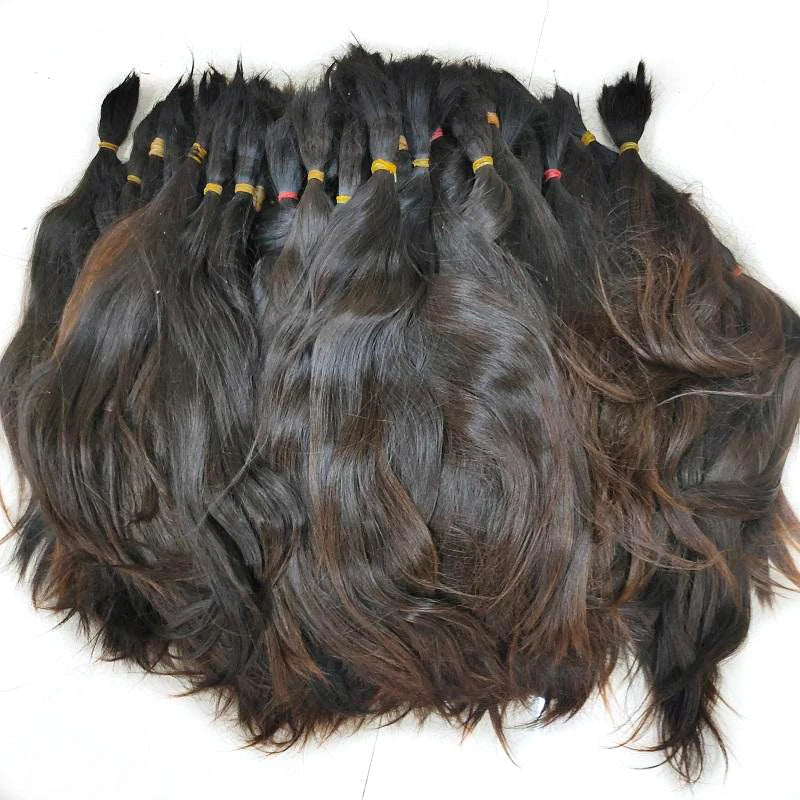 100% Real Human Hair Bulk Vietnamese Raw Hair One Donor Hair weaving No Weft Unprocessed Natural Straight Hair Extention