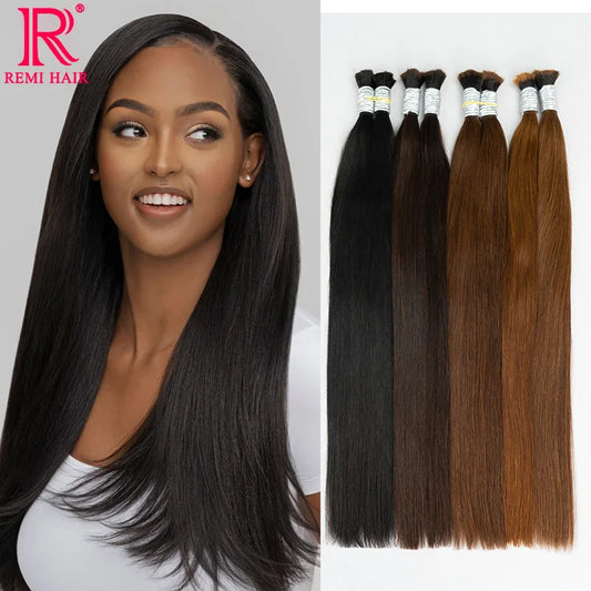 REMI Real Human Hair Extensions for Women Natural 100% Virgin Unprocessed No Weft  Straight Vietnamese Hair Extensions Original