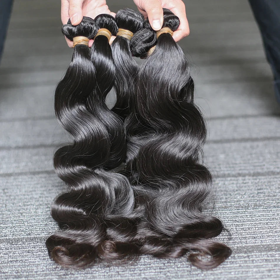 Bundles Brazilian Hair Body Wave Weave Bundles Human Hair 30 Inch Bundles Natural Black Hair Extensions 1 3 4 Bundles Pieces