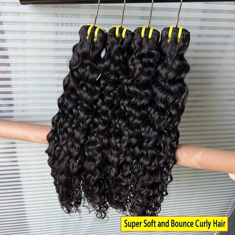Raw Water Wave Human Hair Bundle Bouncy Vietnamese Unprocessed Virgin Burmese Curly Hair Bundles Sew In Extensions Full Head 13A