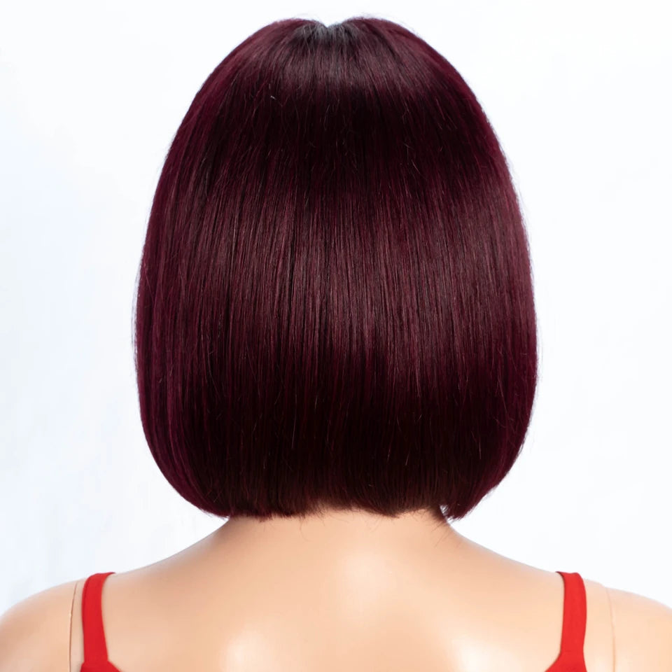 Lekker Highlight Blonde Short Straight Bob 13x6x1 Lace Front Human Hair Wigs For Women Brazilian Remy Hair Colored Glueless Wigs