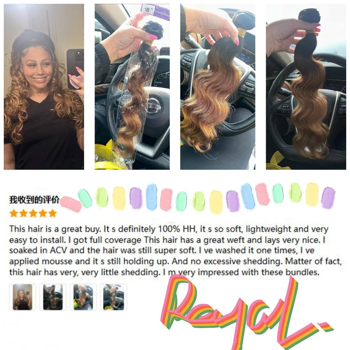 12A Body Wave Human Hair Bundles Ombre Colored 1/3/4 Bundles Human Hair 100% Unprocessed Virgin Brazilian Hair Weave Extensions