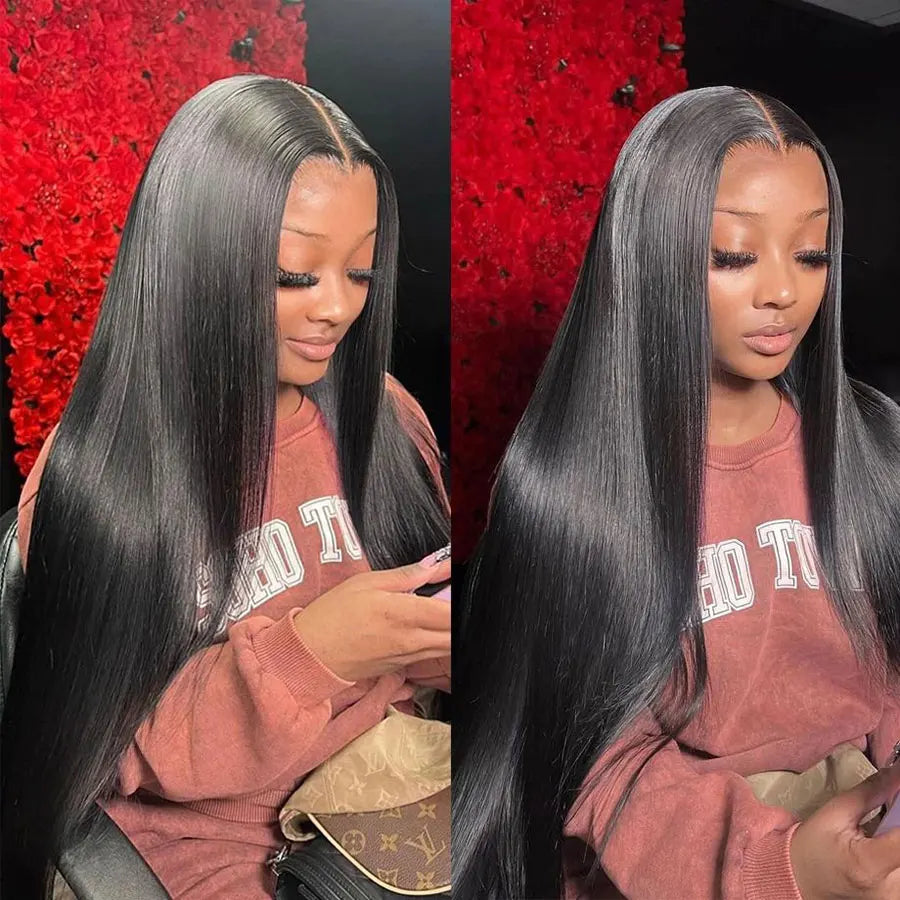 30 32inch Straight Lace Front Human Hair Wig 13x4 13X6 Transparent Lace Frontal Wig Brazilian 5x5 Closure Cheaper Wigs For Women