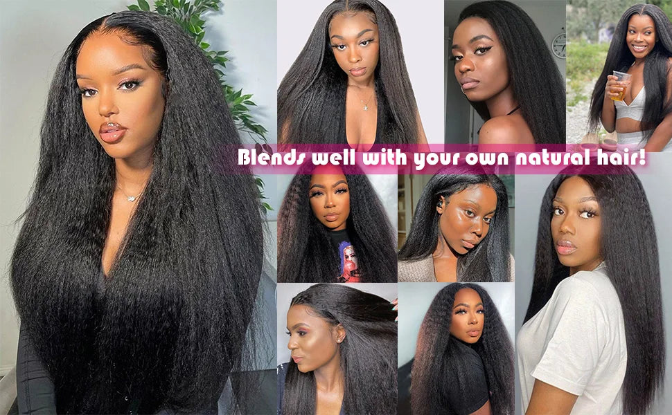 Brazilian Kinky Straight Human Hair Weave Bundles Deal Raw Virgin Hair Tissage Clearance On Sale Yaki Straight Hair Extensions